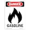 Signmission Safety Sign, OSHA Danger, 10" Height, Gasoline, Portrait, D-V-1273 OS-DS-D-710-V-1273 - alternate 1